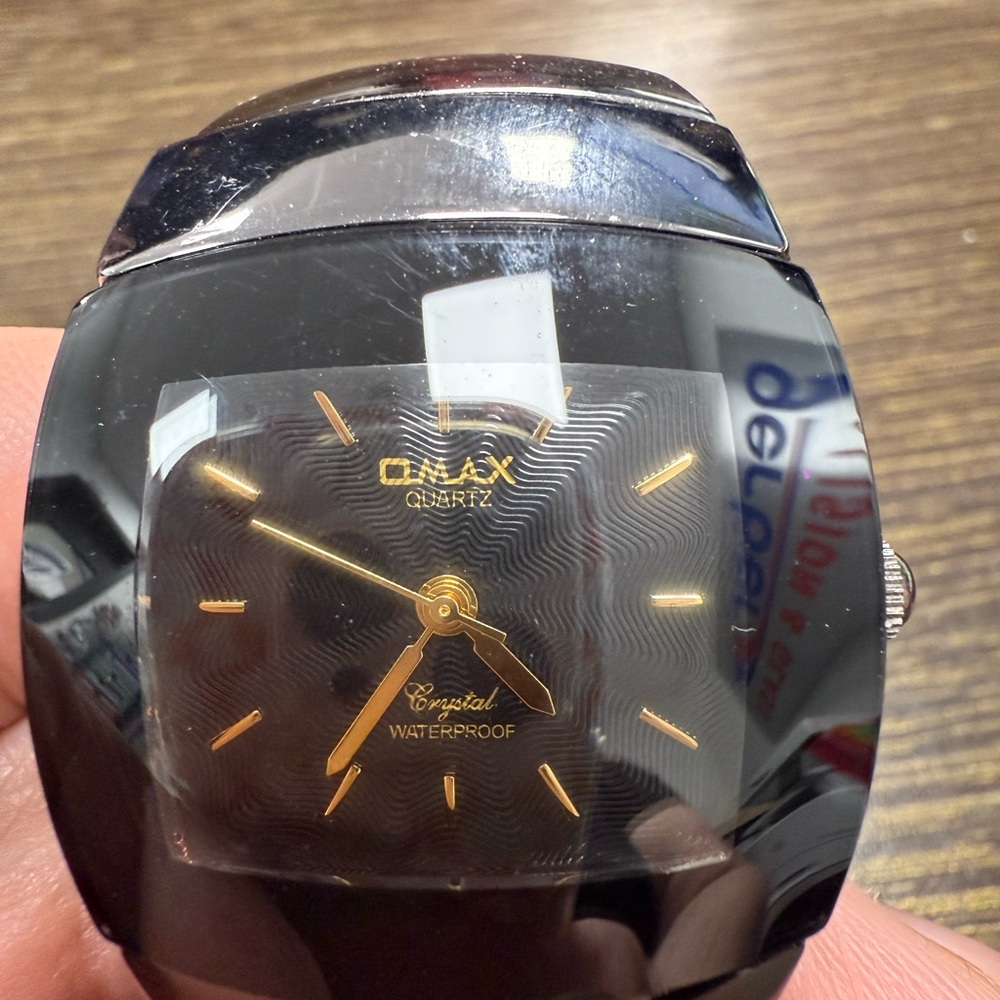 OMAX Black and Gold Women's Quartz Watch